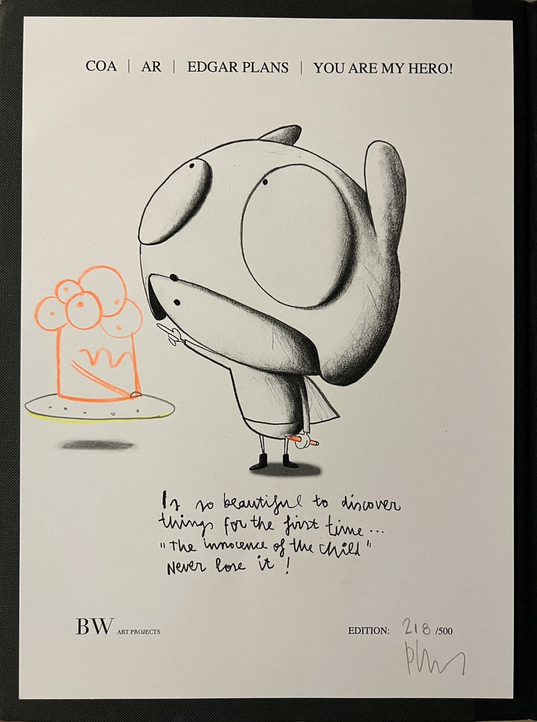 You Are My Hero by Edgar Plans — work on paper available at Rowang Gallery