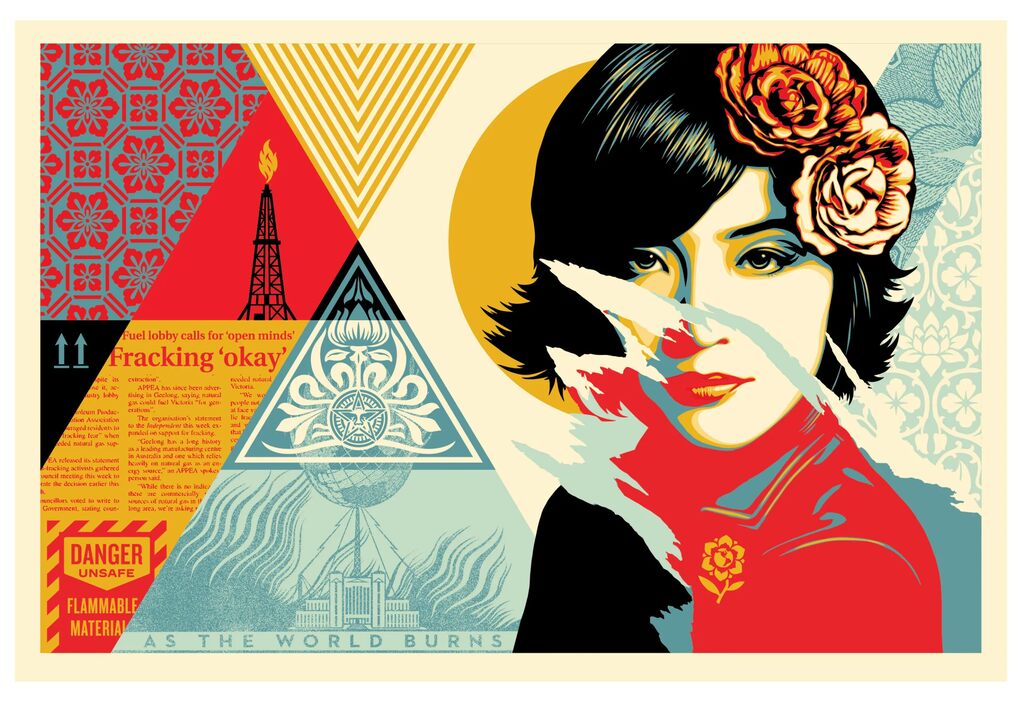 Open Minds by Shepard Fairey — fine art print available at Rowang Gallery