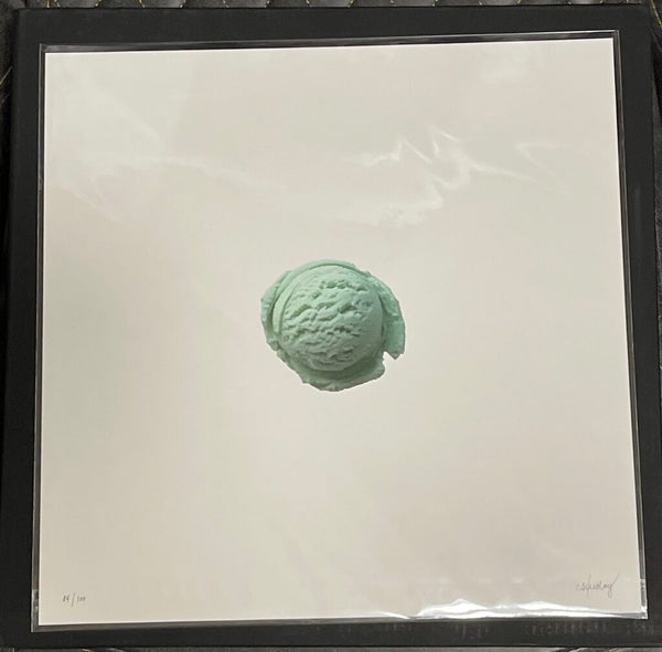 Teal Ice Cream Scoop by CJ Hendry — fine art print available at Rowang Gallery