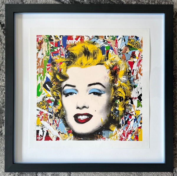 Marylin Monroe Popfolio Collage by Mr. Brainwash — fine art print available at Rowang Gallery