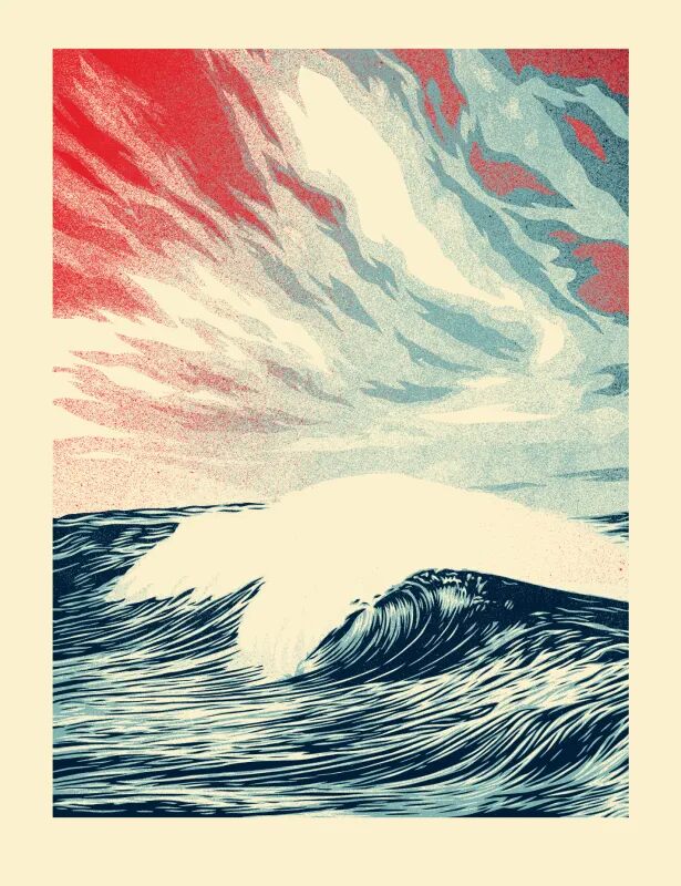 Force of Nature Letterpress by Shepard Fairey — fine art print available at Rowang Gallery