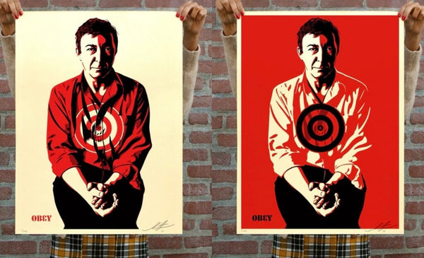 Jasper Johns Set by Shepard Fairey — fine art print available at Rowang Gallery