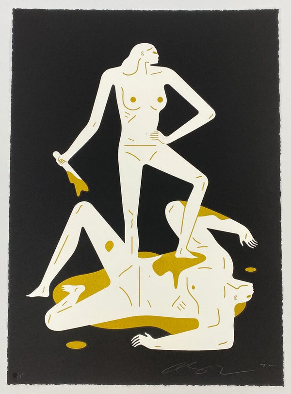 Naked Woman And Man - Black by Cleon Peterson — fine art print available at Rowang Gallery