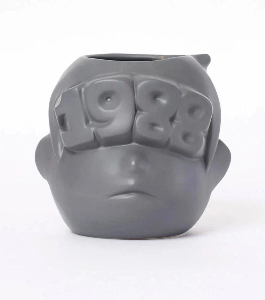 1988 Graffiti Boy - Flower Vase by En Iwamura — sculpture available at Rowang Gallery