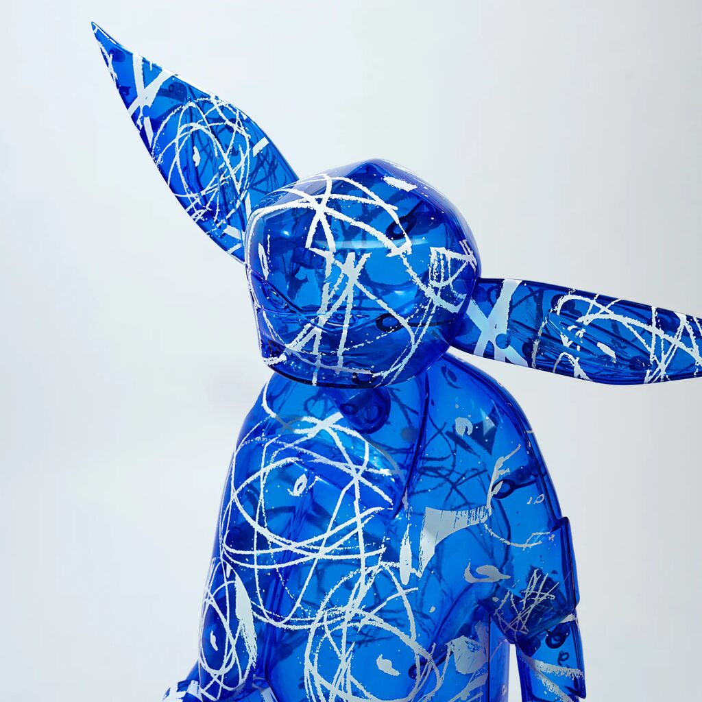 FL-003 / Blue Pointman by Futura — collectible available at Rowang Gallery