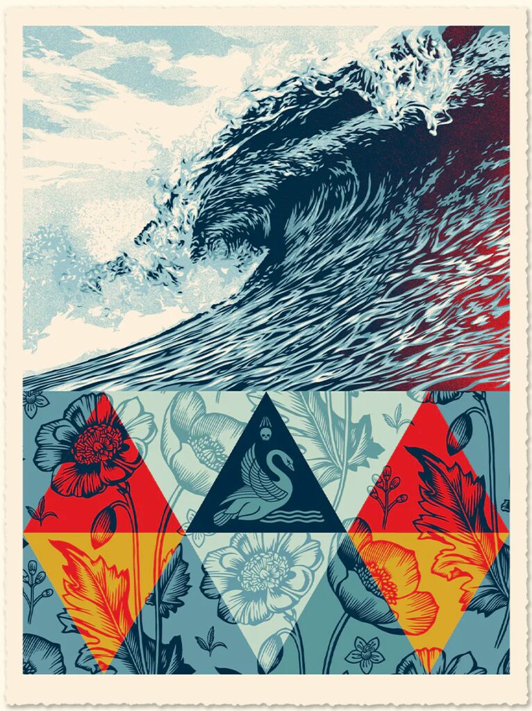 Wave of Distress XL Giclee by Shepard Fairey — fine art print available at Rowang Gallery