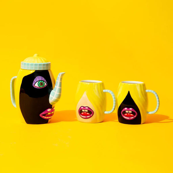 Tea Together - Teapot & Cups by Brian Calvin — collectible available at Rowang Gallery