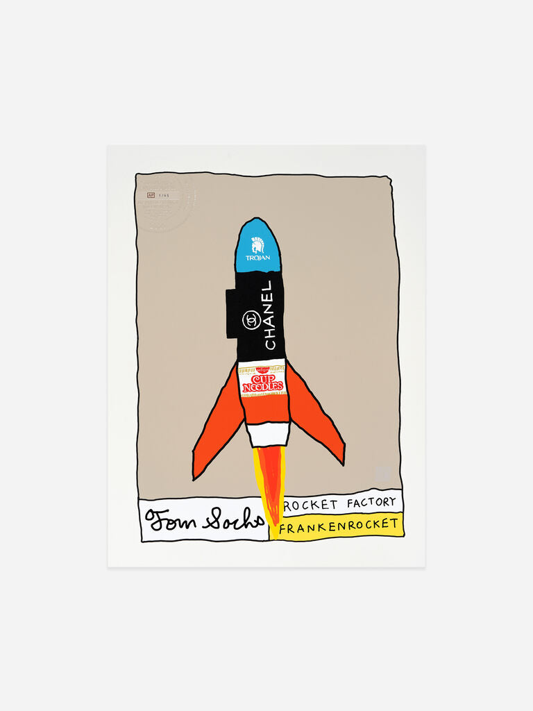 Too Darn Hot (FrankenRocket) by Tom Sachs — fine art print available at Rowang Gallery
