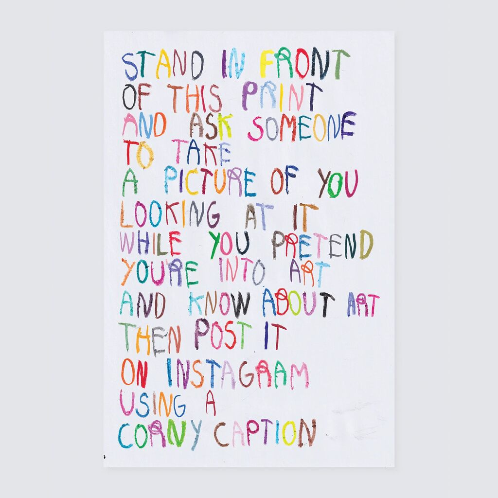 Stand In Front And Pretend You're Into Art by CB Hoyo — fine art print available at Rowang Gallery