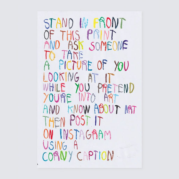 Stand In Front And Pretend You're Into Art by CB Hoyo — fine art print available at Rowang Gallery