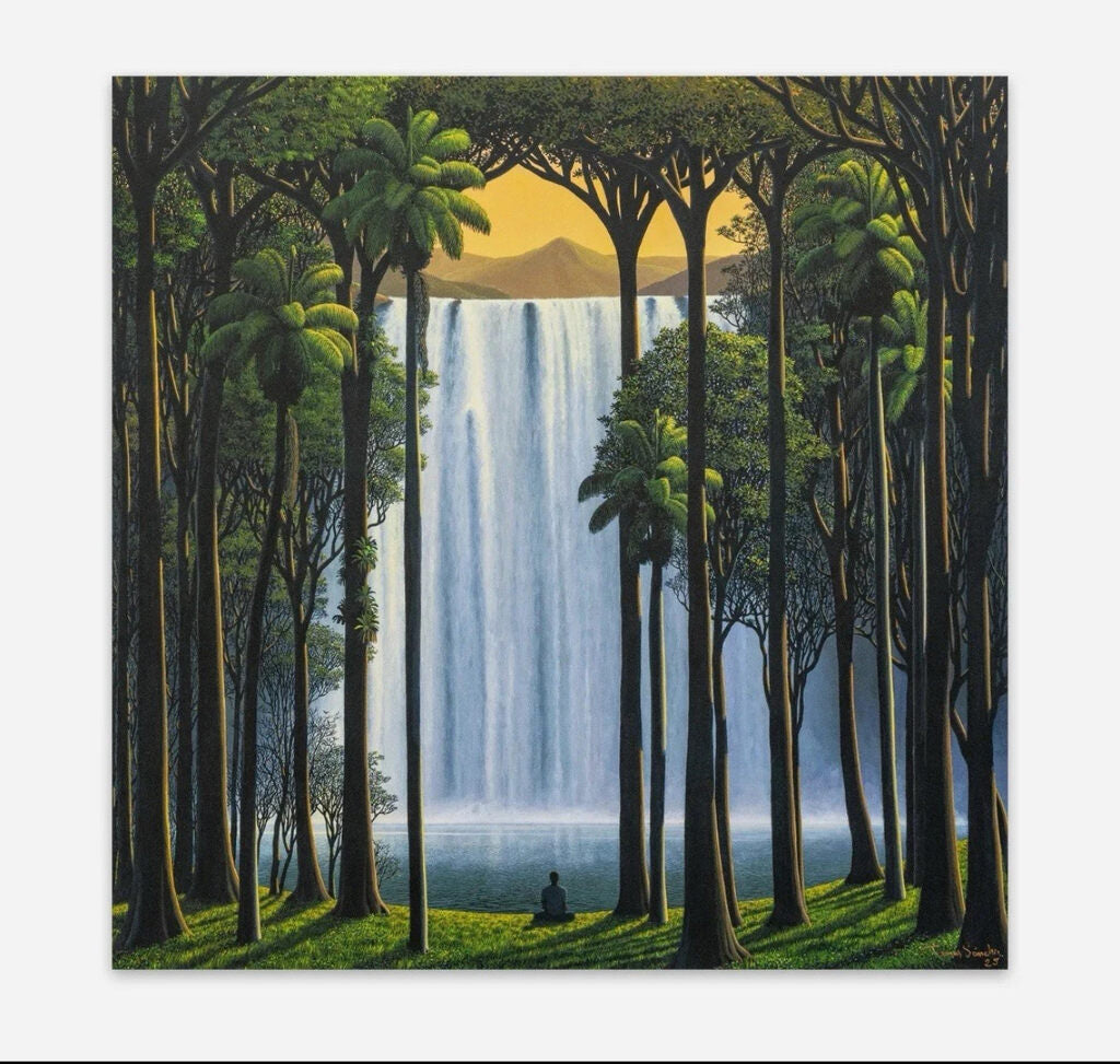Cascada como ícono by Tomás Sánchez — fine art print available at Rowang Gallery