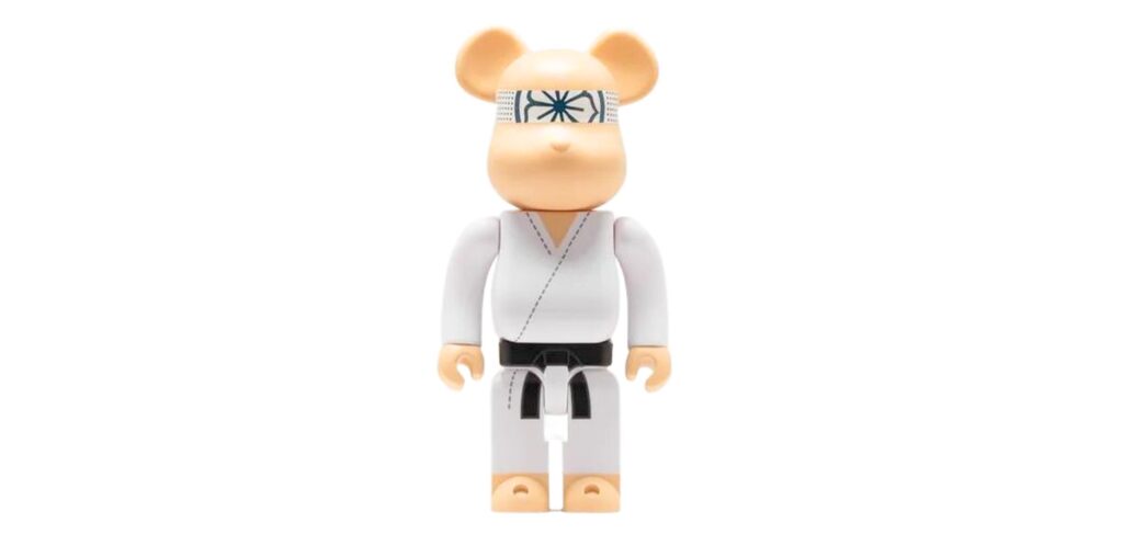 1000% Bearbrick Miyagi-do Karate [Cobra Kai] by BE@RBRICK — sculpture available at Rowang Gallery