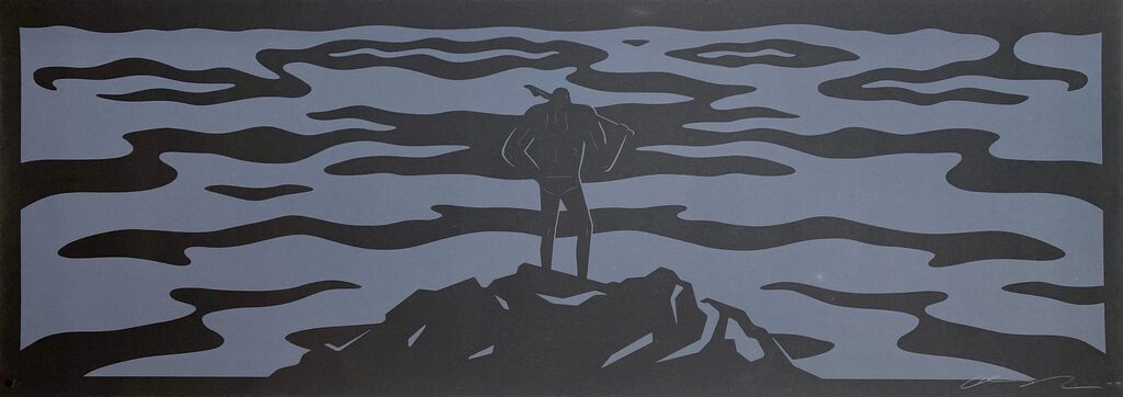 The Seeker - Black by Cleon Peterson — fine art print available at Rowang Gallery