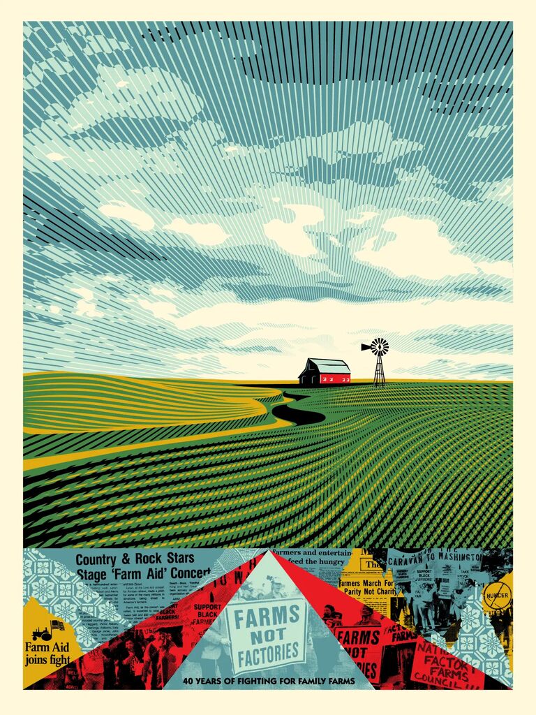 Farm Aid by Shepard Fairey — fine art print available at Rowang Gallery