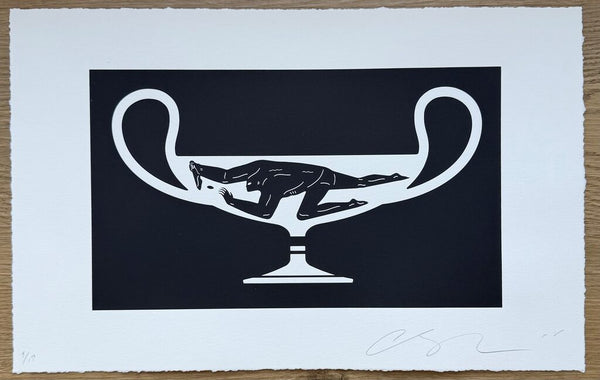 End Of Empire - Kantharos - White by Cleon Peterson — fine art print available at Rowang Gallery