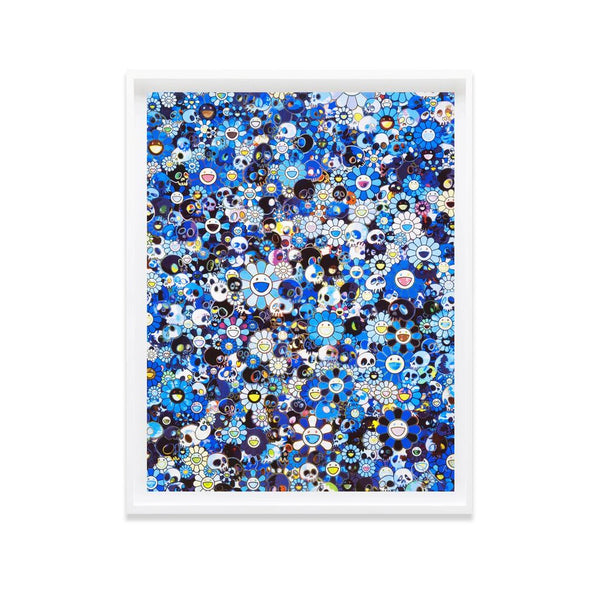 Blue Flower & Skulls by Takashi Murakami — fine art print available at Rowang Gallery
