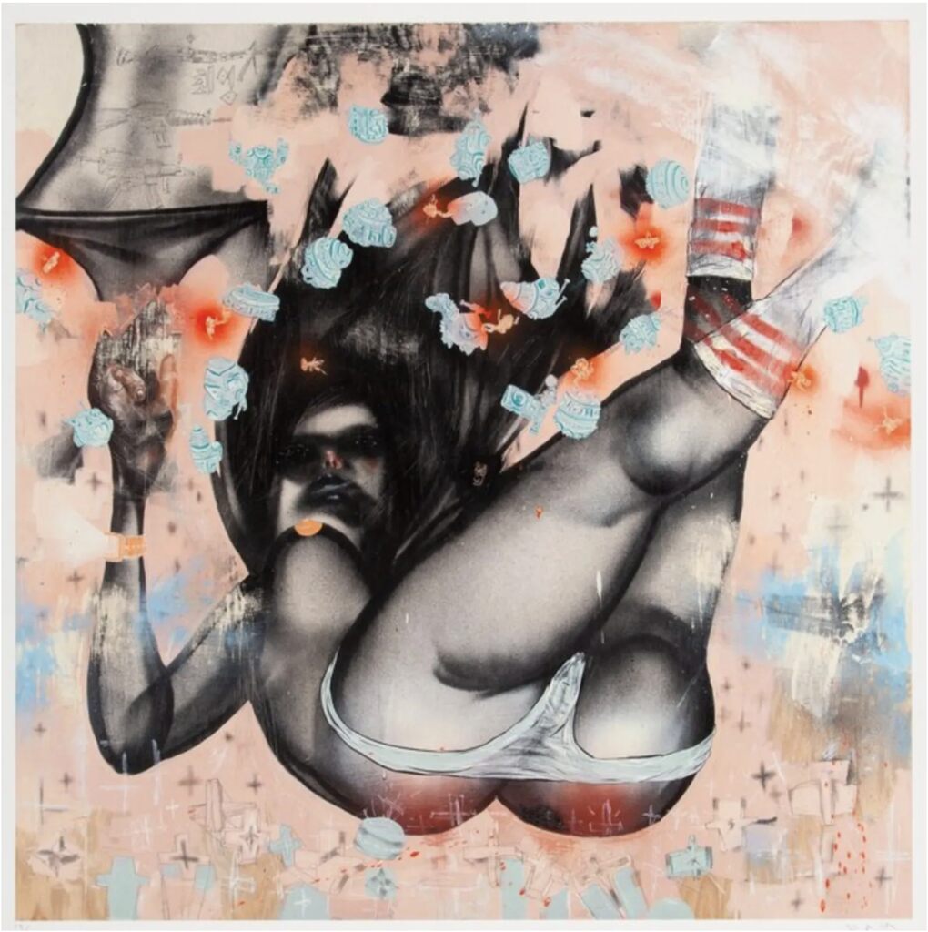 Falling for Grace by David Choe — fine art print available at Rowang Gallery