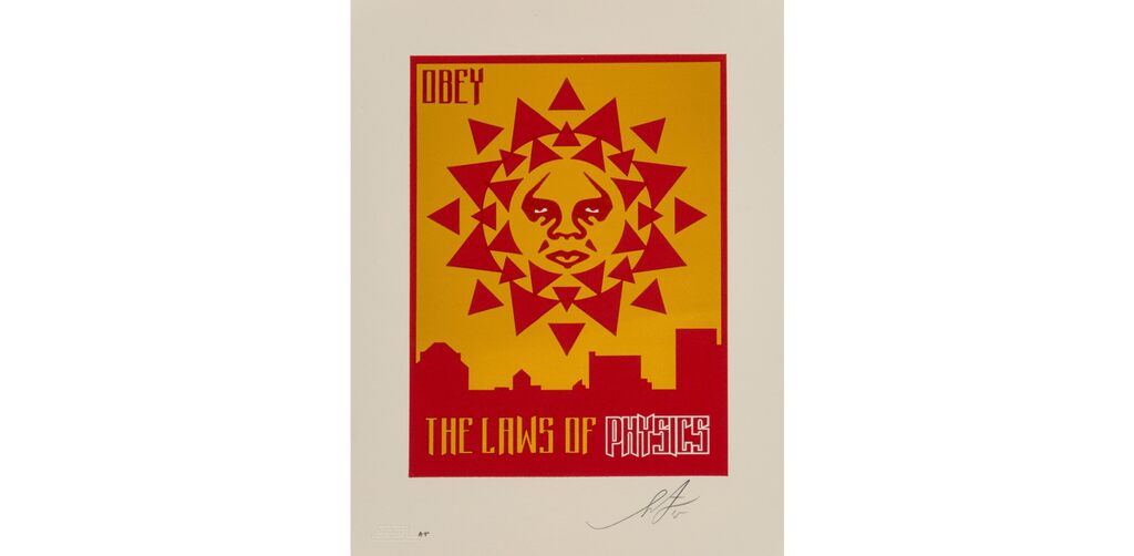 Laws of Physics AP Letterpress by Shepard Fairey — fine art print available at Rowang Gallery