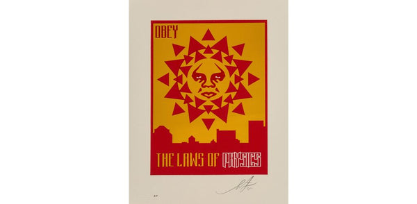 Laws of Physics AP Letterpress by Shepard Fairey — fine art print available at Rowang Gallery