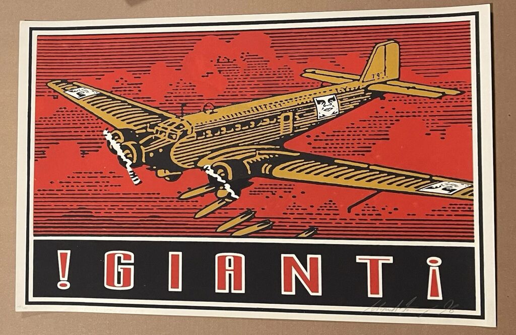 Bomber by Shepard Fairey — fine art print available at Rowang Gallery