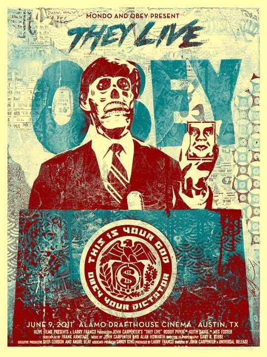 They Live 2 (Blue) by Shepard Fairey — fine art print available at Rowang Gallery