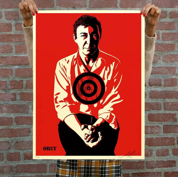 Jasper Johns - Red by Shepard Fairey — fine art print available at Rowang Gallery