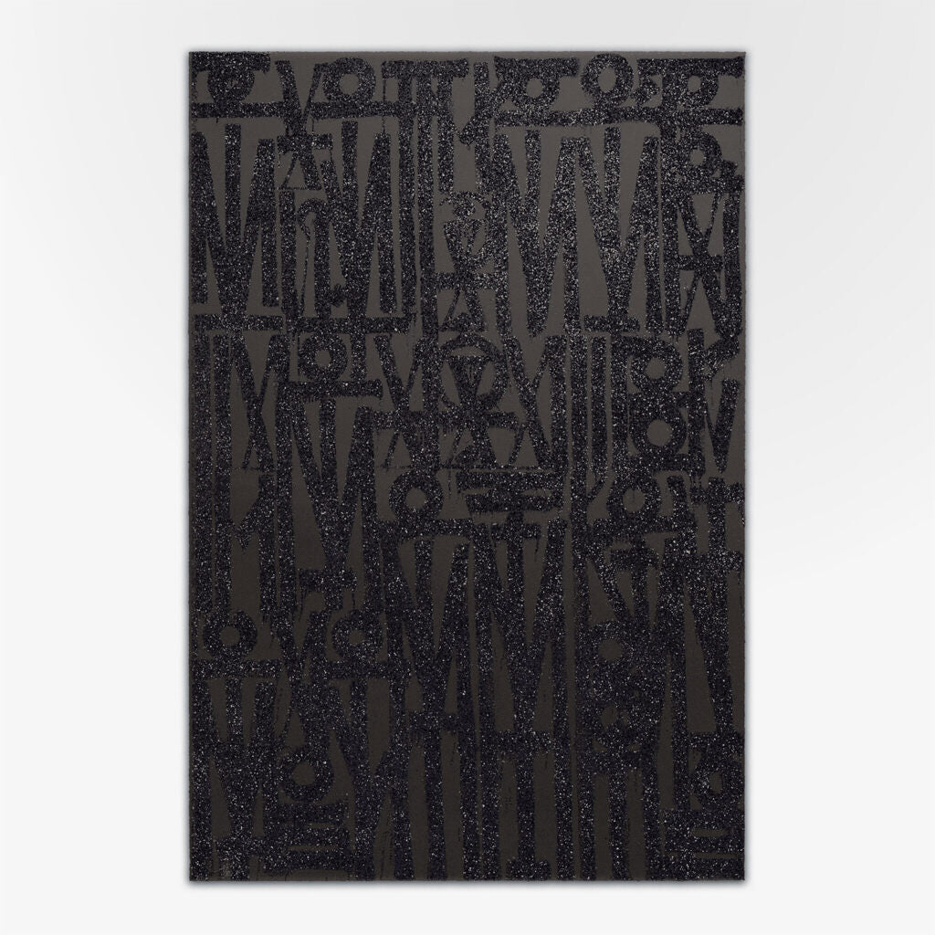 Even The Heart Skips A Beat (Black on Black) by RETNA — fine art print available at Rowang Gallery