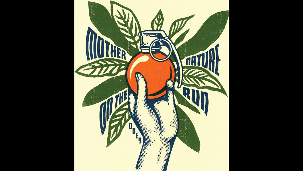 Mother Nature on the Run Letterpress by Shepard Fairey — fine art print available at Rowang Gallery