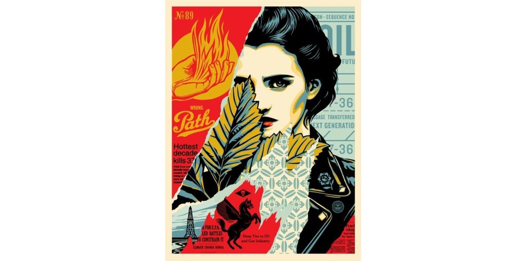 Wrong Path by Shepard Fairey — fine art print available at Rowang Gallery