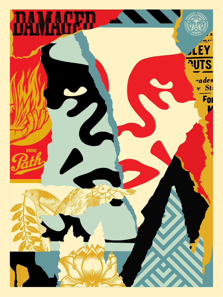 Damaged Icon by Shepard Fairey — fine art print available at Rowang Gallery