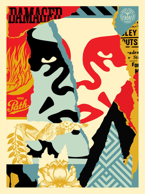 Damaged Icon by Shepard Fairey — fine art print available at Rowang Gallery