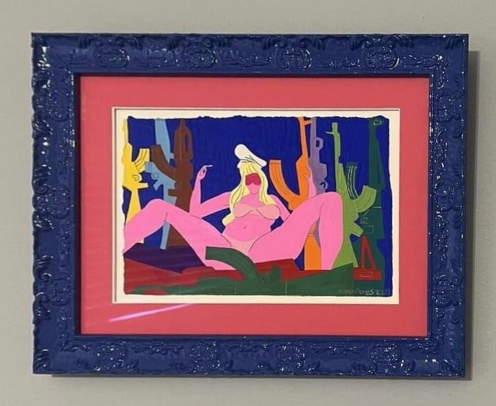 I Come Equipped by Todd James — work on paper available at Rowang Gallery