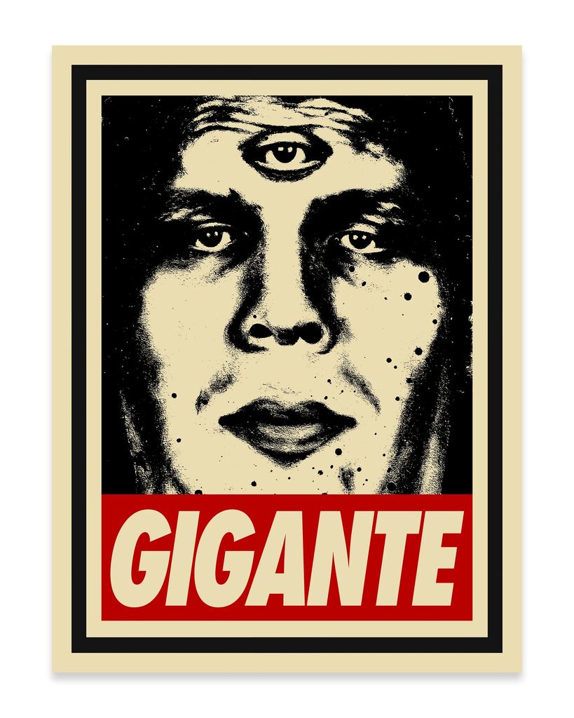 Gigante by Isaac Pelayo x Shepard Fairey — fine art print available at Rowang Gallery