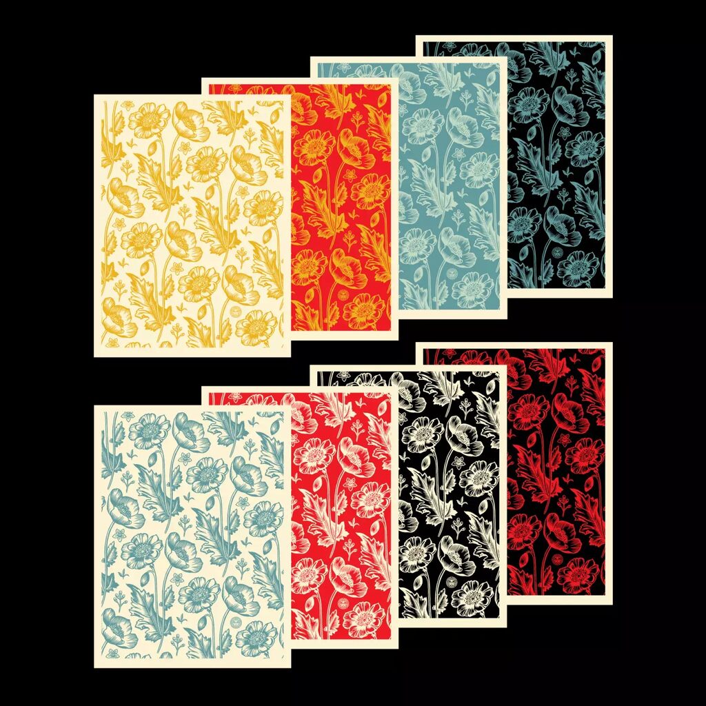 Sedation in Bloom 8 Print Set by Shepard Fairey — fine art print available at Rowang Gallery
