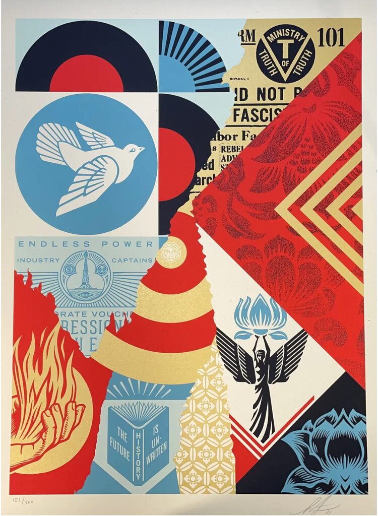 The Future is Unwritten by Shepard Fairey — fine art print available at Rowang Gallery