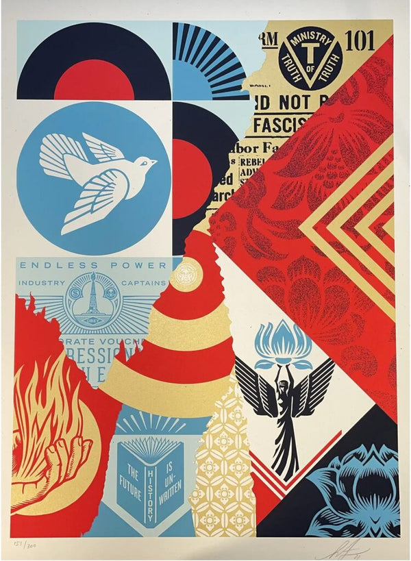 The Future is Unwritten by Shepard Fairey — fine art print available at Rowang Gallery