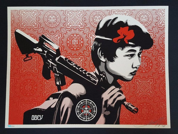 Duality of Humanity #2 by Shepard Fairey — fine art print available at Rowang Gallery