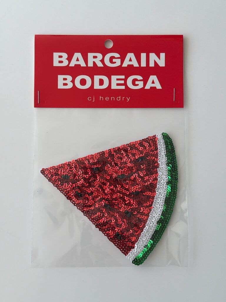 Bargain Bodega Sequin Patch - Watermelon by CJ Hendry — collectible available at Rowang Gallery