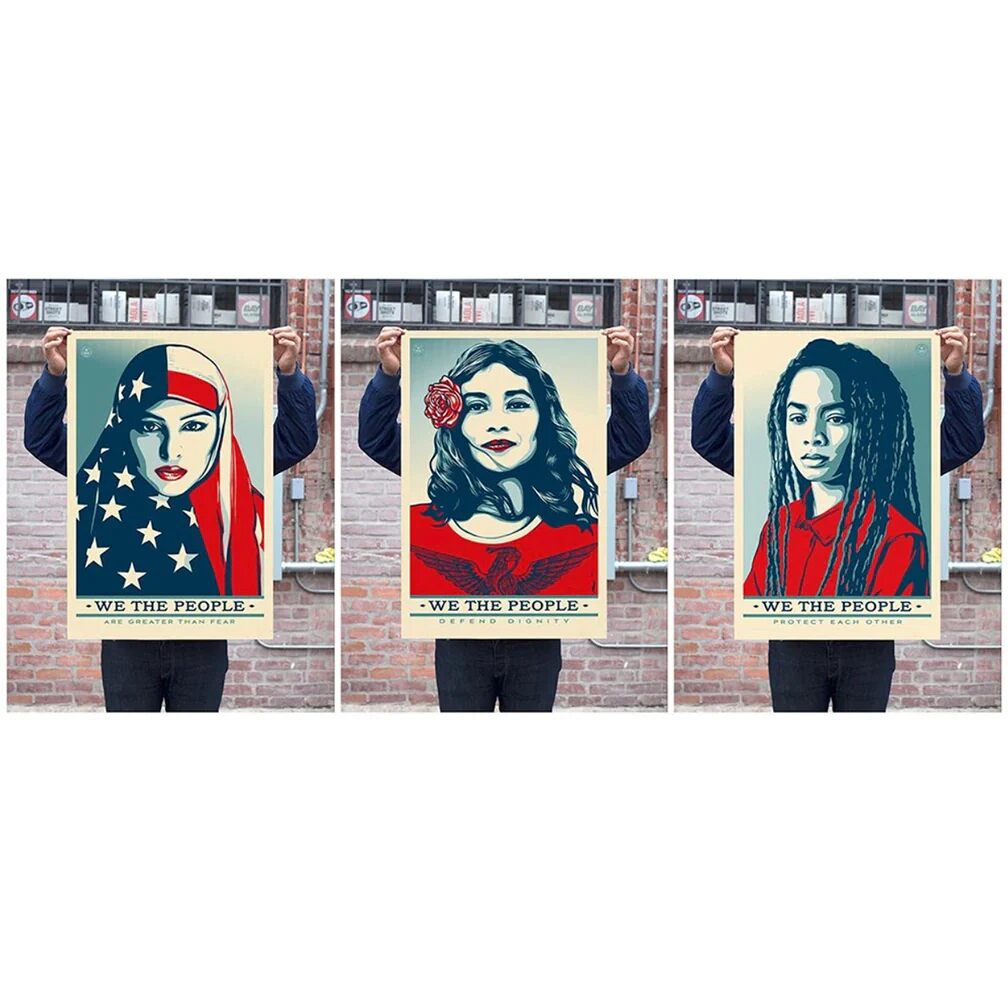 We The People - Set of 3 by Shepard Fairey — fine art print available at Rowang Gallery