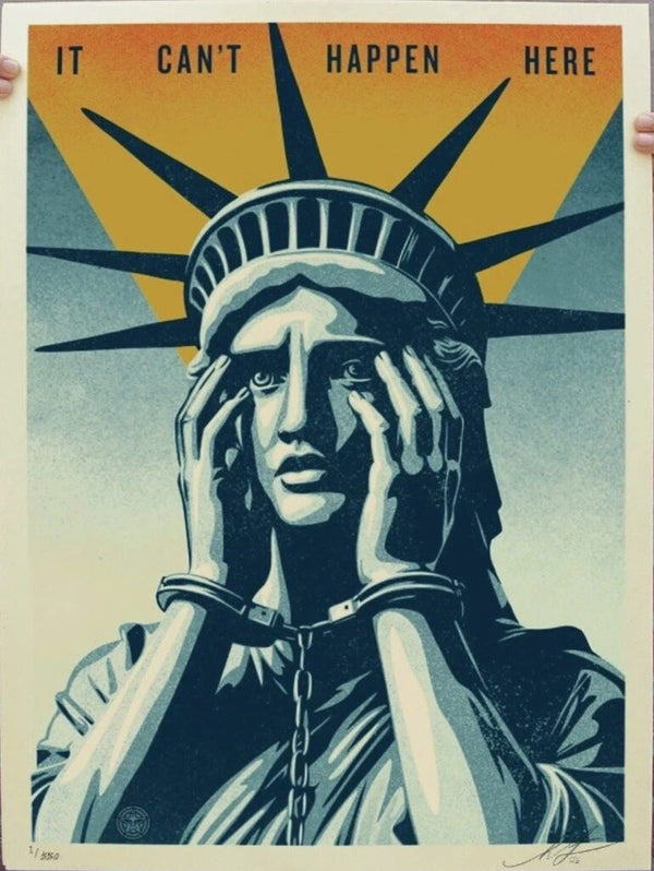It Can't Happen Here by Shepard Fairey — fine art print available at Rowang Gallery