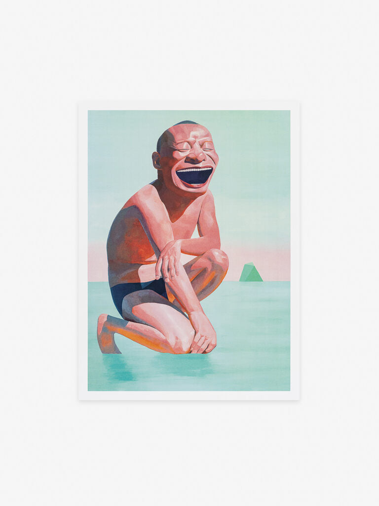Stay Away by Yue Minjun — fine art print available at Rowang Gallery
