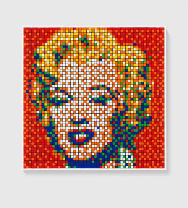 Rubik Shot Marilyn by Invader — fine art print available at Rowang Gallery