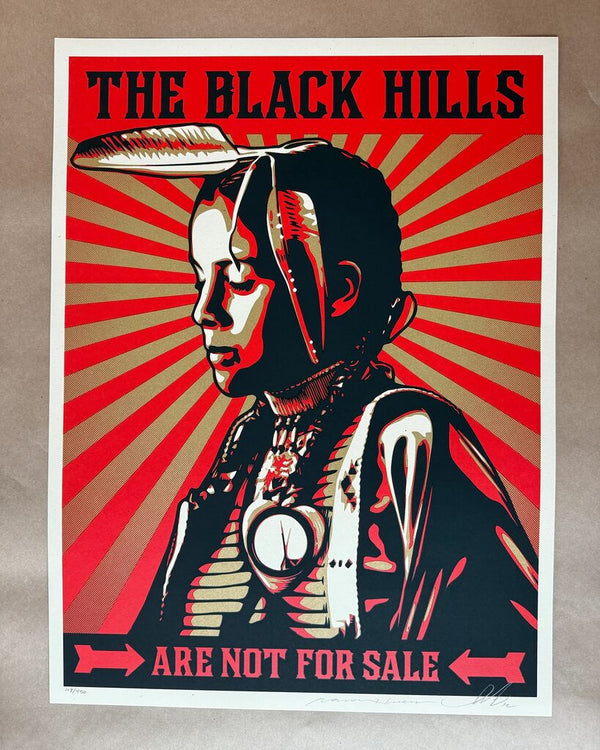 The Black Hills Are Not For Sale by Shepard Fairey x Aaron Huey — fine art print available at Rowang Gallery