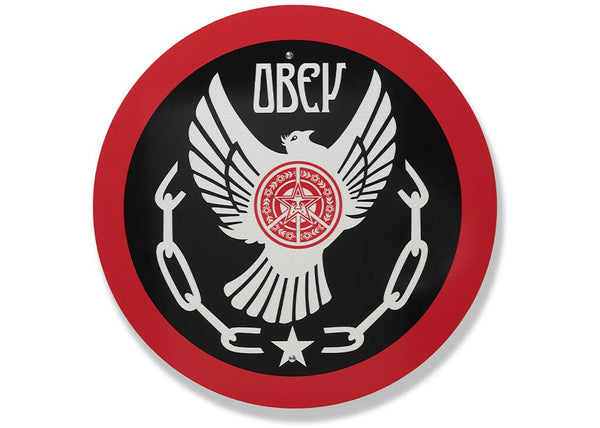 Peace & Freedom Dove ( metal street sign ) by Shepard Fairey — mixed media available at Rowang Gallery