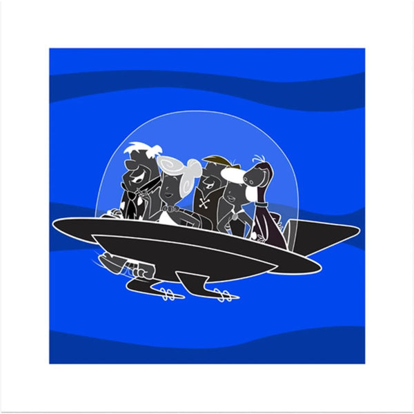 Chimp With A Machine Gun Variant by Jerkface — fine art print available at Rowang Gallery