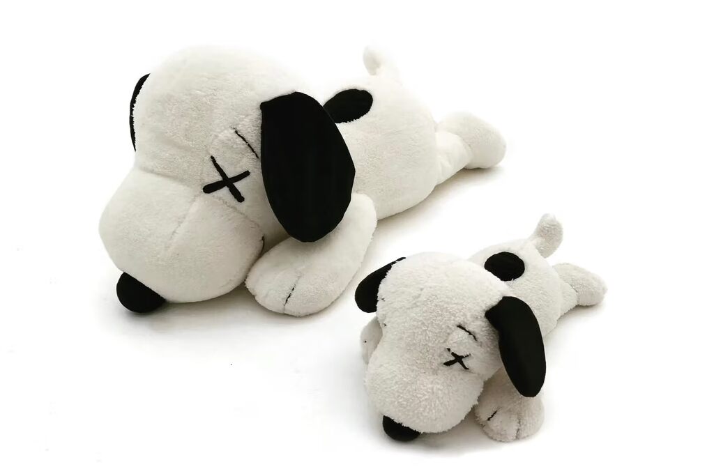 Snoopy / Medium & Small White plush set by KAWS — collectible available at Rowang Gallery