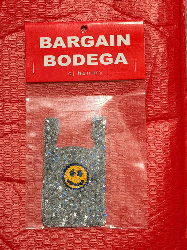 Bargain Bodega Sequin Patch - Smiley Bag by CJ Hendry — collectible available at Rowang Gallery