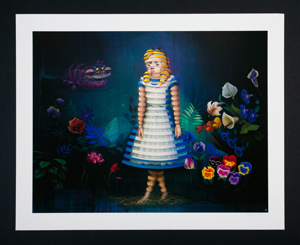 We're All Mad Here by Super A — fine art print available at Rowang Gallery