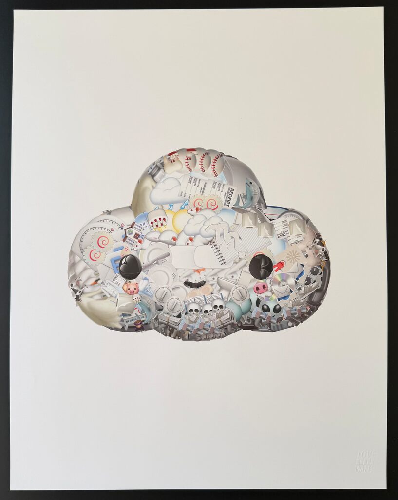 Collage Cloud by Friends With You — fine art print available at Rowang Gallery