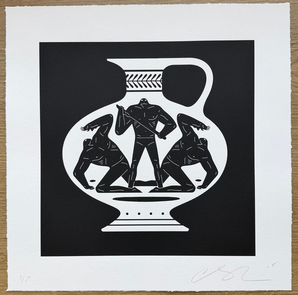 End Of Empire - Aryballos - White by Cleon Peterson — fine art print available at Rowang Gallery